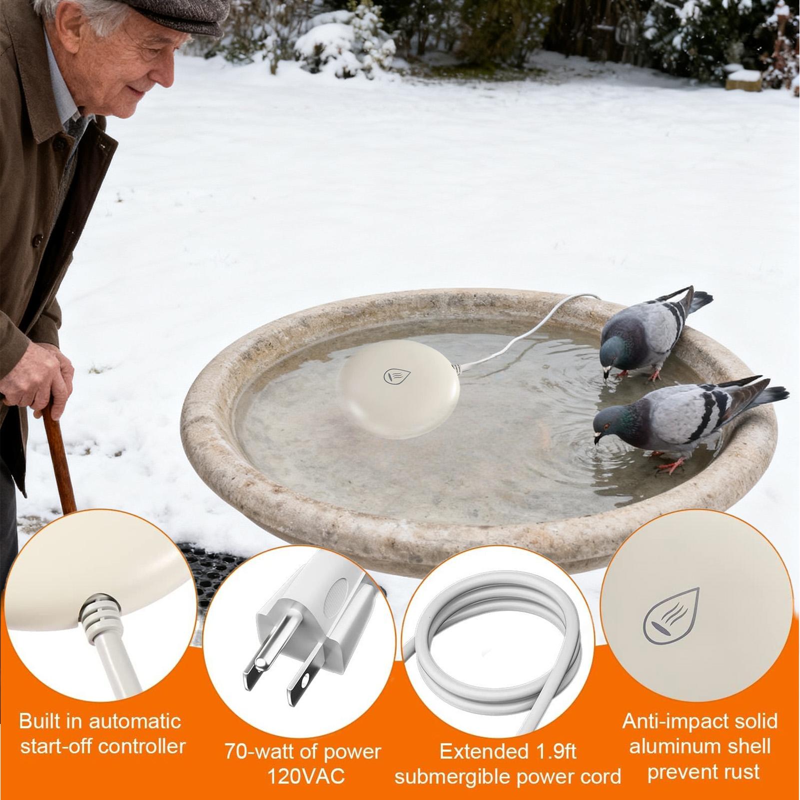 Calentador de agua para bebede - Smart Garden Bird Bath reseña y precio