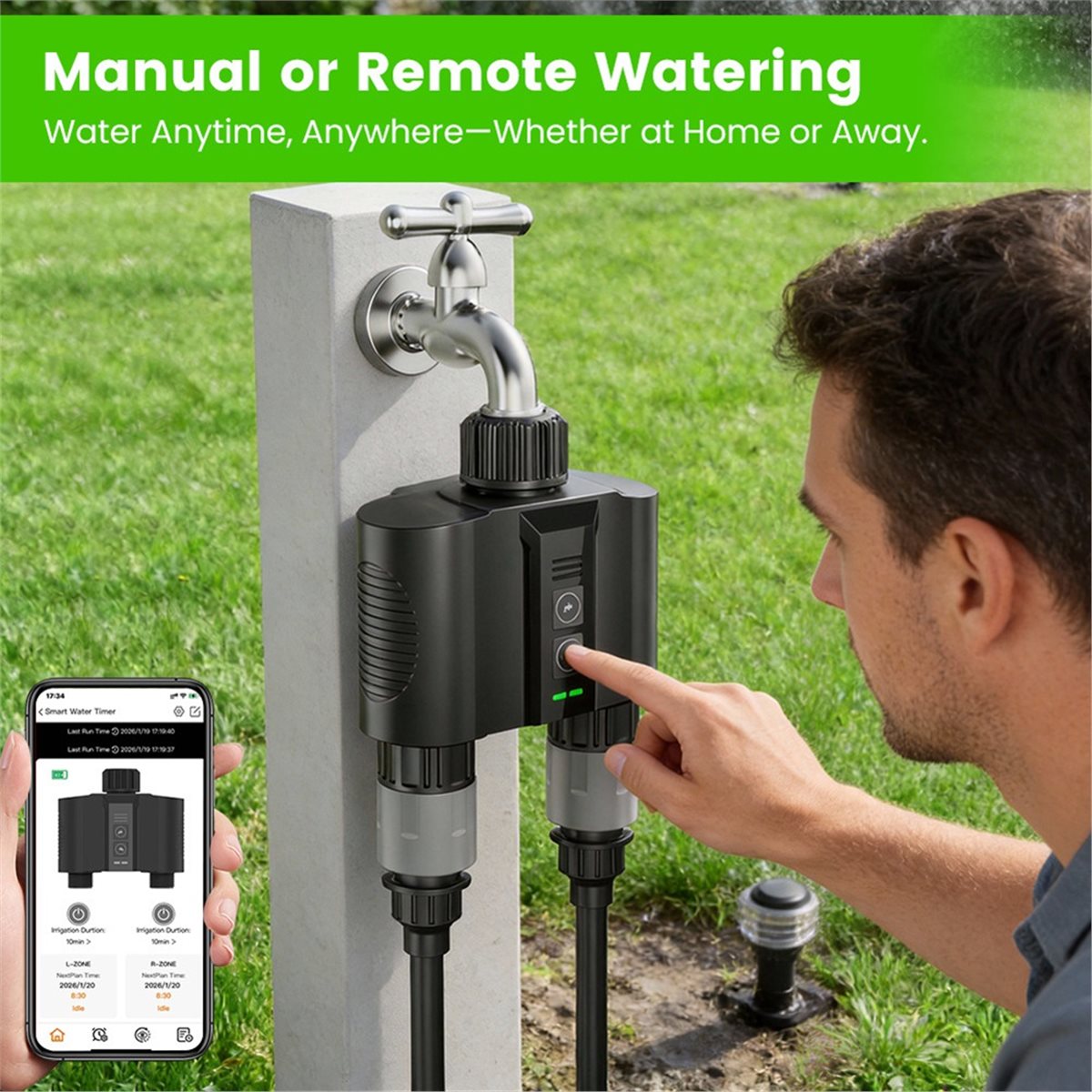 Y17A 1 Set Temporizador de Rie - Smart Garden Hose Timer reseña y precio