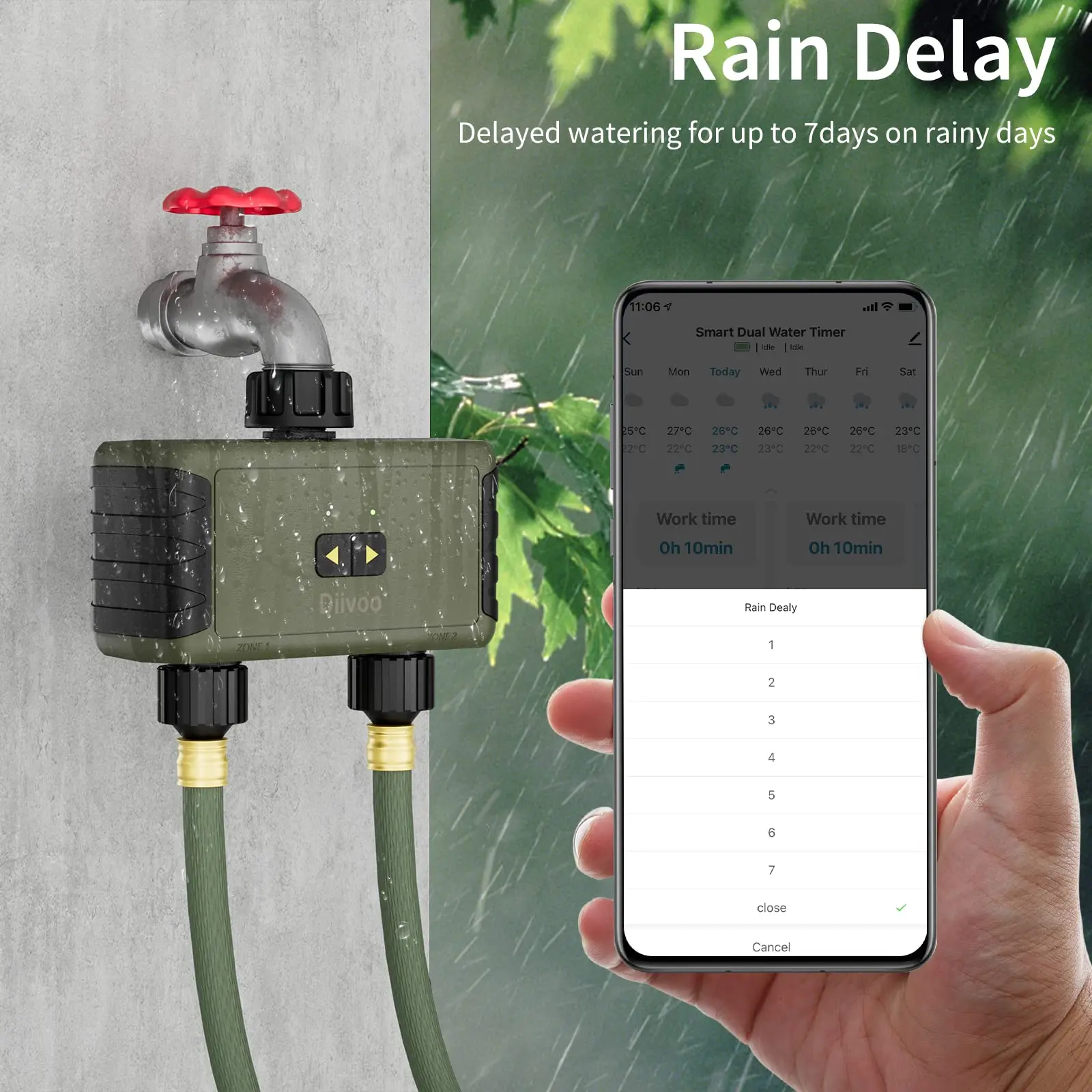 Temporizador de Riego Diivoo c - Smart Garden Hose Timer reseña y precio