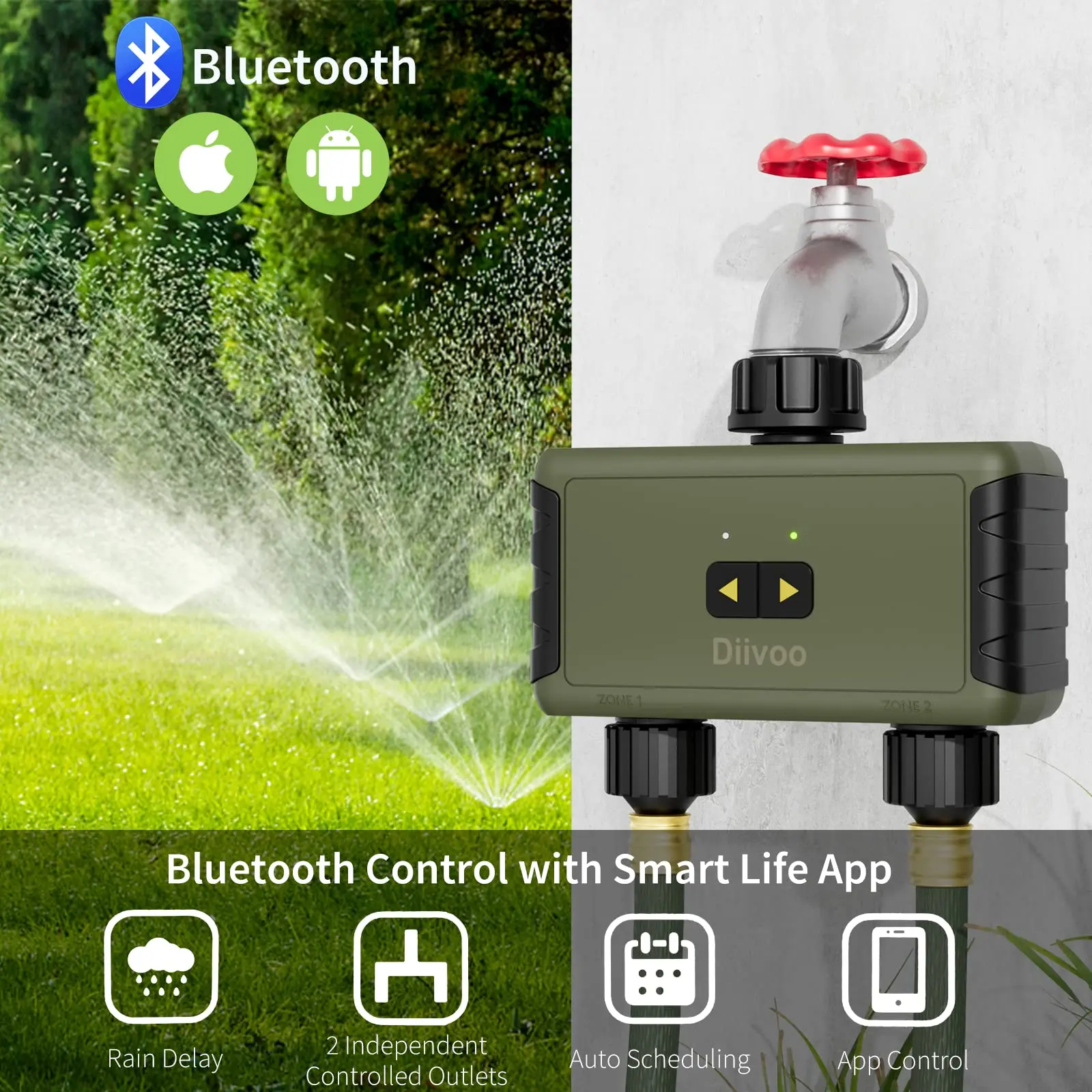 Temporizador de Riego Diivoo c - Smart Garden Hose Timer reseña y precio