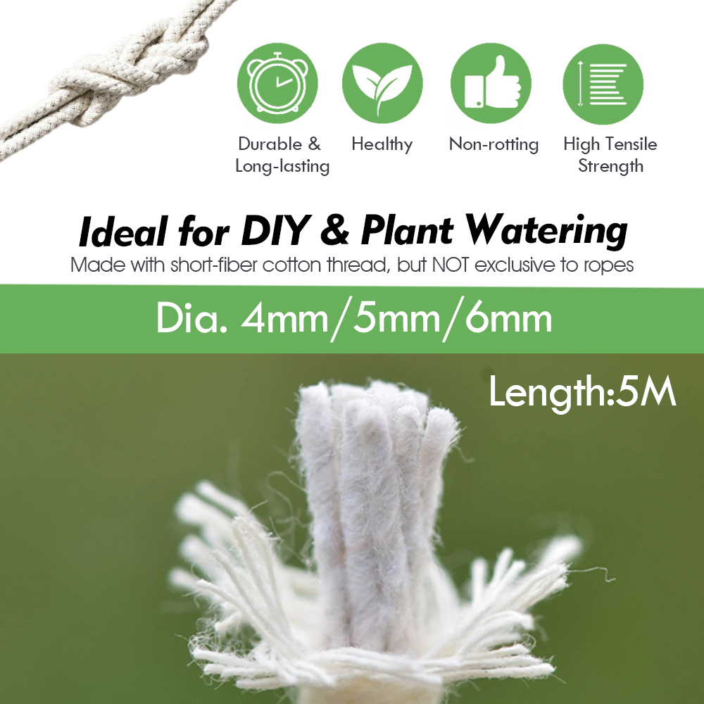 Cordón de mecha de algodón de  - Smart Garden Project reseña y precio